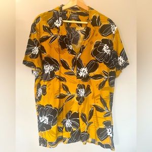 Primark, XL button down dress shirt, yellow and blue